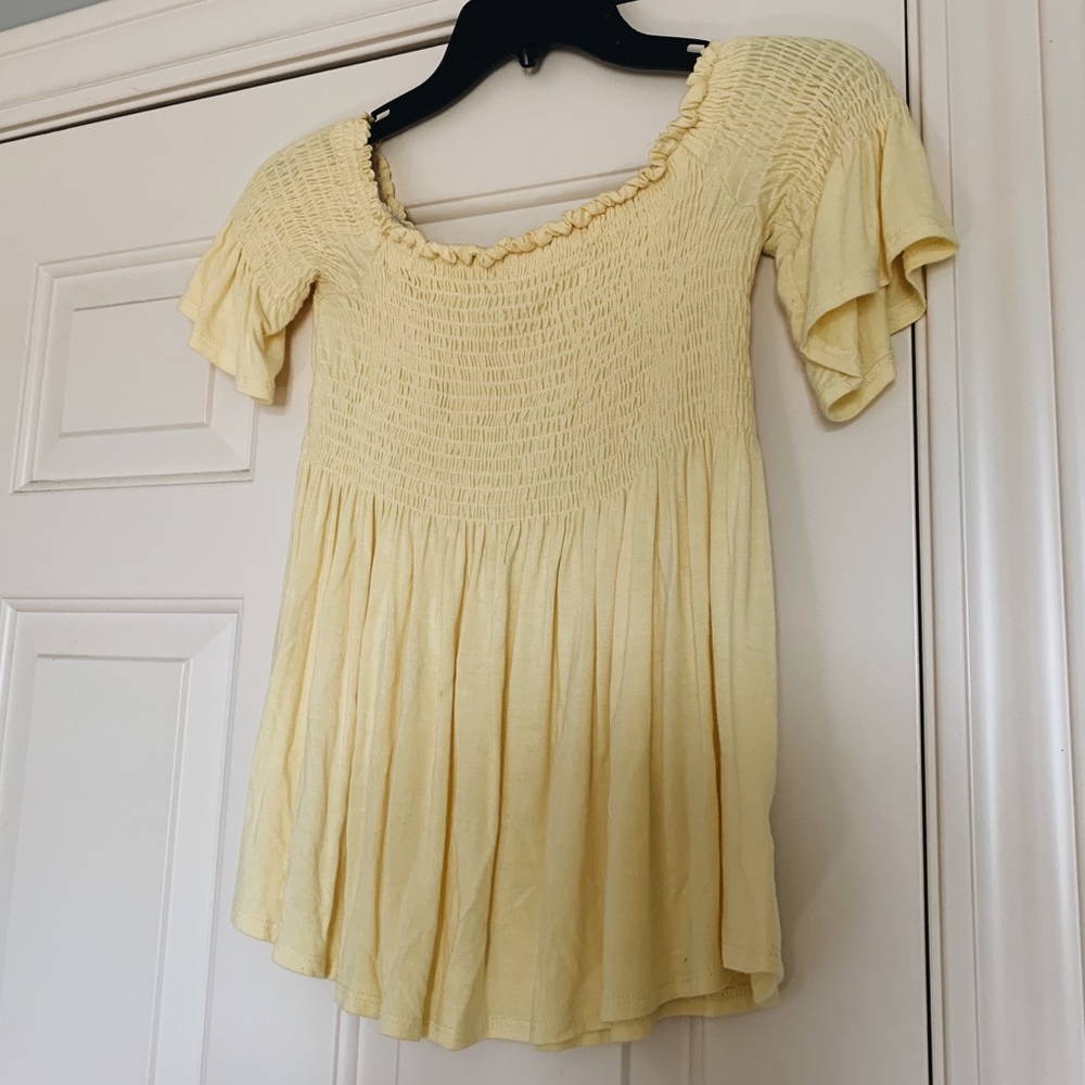 Yellow Off the Shoulder Top!